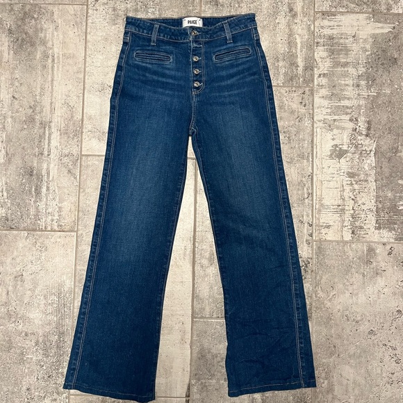 PAIGE Denim Leenah--Soraya, High Waisted, Sleek Wide Leg, Vintage Inspired SZ 27 - Picture 2 of 8